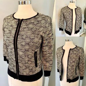 Lucky brand Jacket embroidered three-quarter sleeve crop XS women’s cardigan